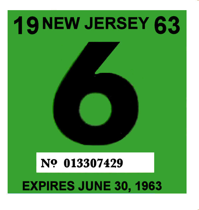 (image for) 1963 New Jersey INSPECTION Sticker